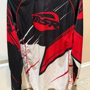 Motorcross Men's Black and Red Graphic  Jersey size S